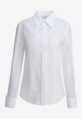 Sportmax Oste Logo Embroidered Buttoned Shirt White 2522196011OSTE001_82542