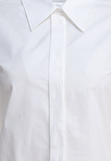 Sportmax Oste Logo Embroidered Buttoned Shirt White 2522196011OSTE001_82542