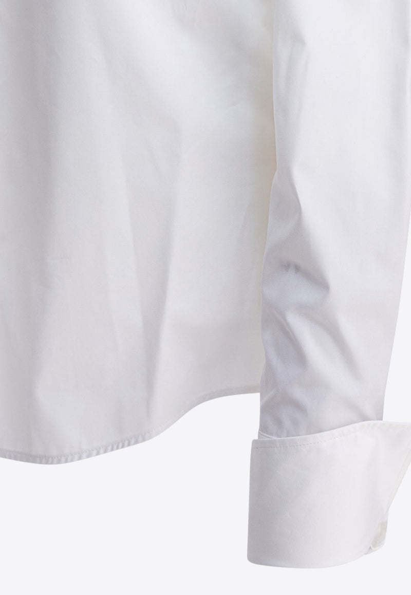 Sportmax Oste Logo Embroidered Buttoned Shirt White 2522196011OSTE001_82542
