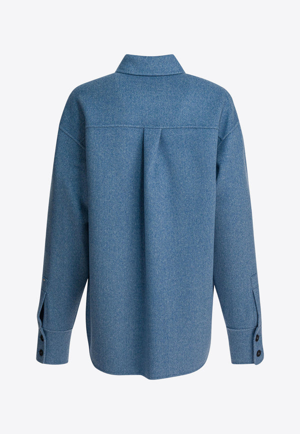 Sportmax Palpiti Wool Button-Up Overshirt Light Blue 2522196023PALPITI001_d304f4ba-240f-4f9d-af60-b0d910770e7c