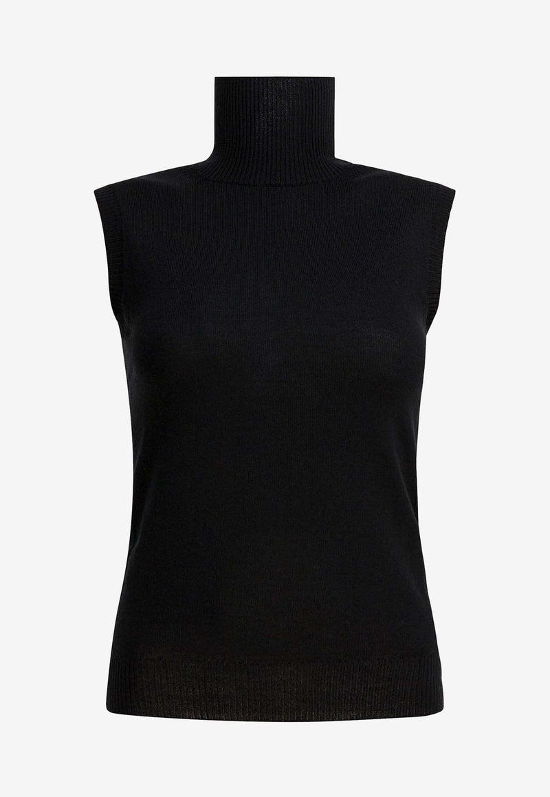Sportmax Vertigo High-Neck Sleeveless Top Black 2522366011VERTIGO001_0a3a992e-ff00-455c-b030-6cdf303dea7e
