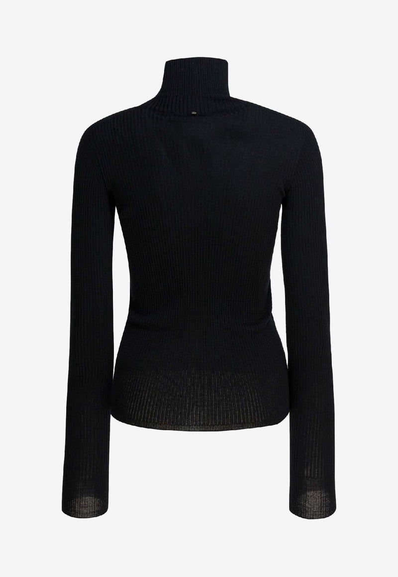 Sportmax Niagara High-Neck Knitted Sweater Black 2522366012NIAGARA006_5ecef912-9d8d-4808-9db4-067f7f73bc13