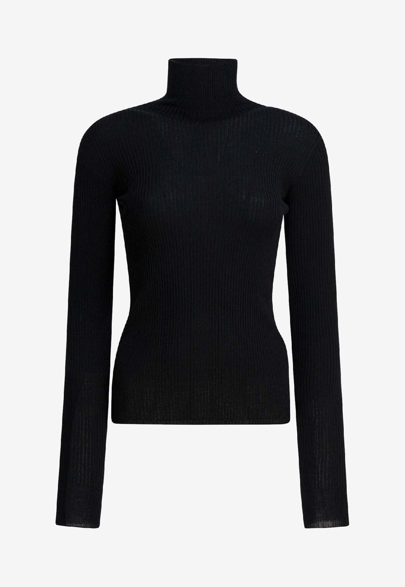 Sportmax Niagara High-Neck Knitted Sweater Black 2522366012NIAGARA006_5ecef912-9d8d-4808-9db4-067f7f73bc13