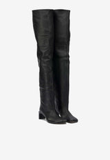 Sportmax Aggravi 45 Over-The-Knee Leather Boots Black 2522796053AGGRAVI1234004_f70b2ec3-e785-4fc9-a873-1dcbd77fb2e4