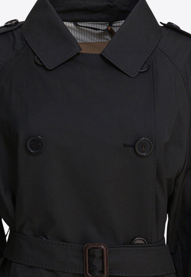 Max Mara The Cube Caroline Double-Breasted Trench Coat Black 2529026044CAROLINE017_4448739a-cd24-45a6-9710-1199a1d61ced