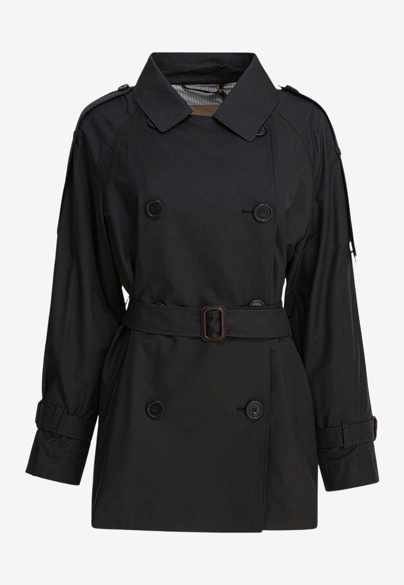 Max Mara The Cube Caroline Double-Breasted Trench Coat Black 2529026044CAROLINE017_4448739a-cd24-45a6-9710-1199a1d61ced