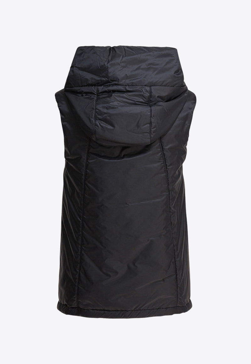 Max Mara The Cube Greengo Hooded Zip-Up Vest Black 2529296024GREENGO009_82532