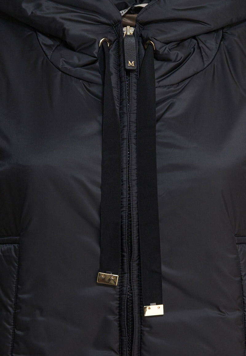 Max Mara The Cube Greengo Hooded Zip-Up Vest Black 2529296024GREENGO009_82532