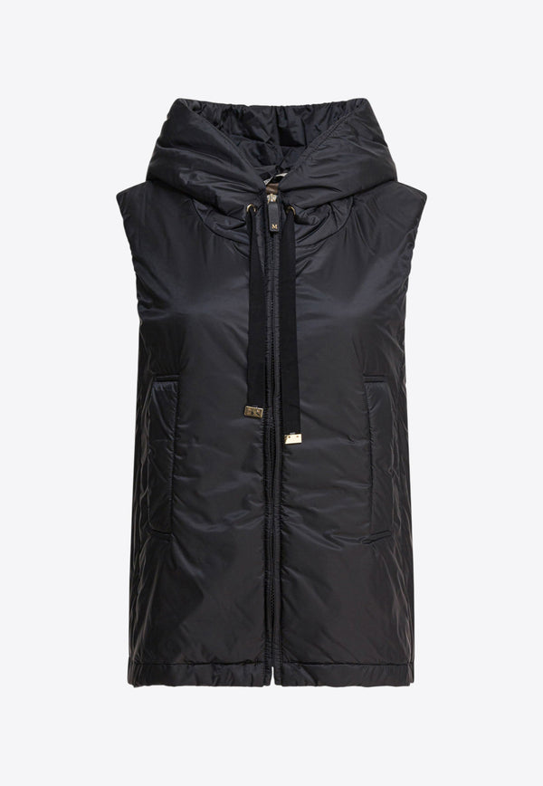 Max Mara The Cube Greengo Hooded Zip-Up Vest Black 2529296024GREENGO009_82532