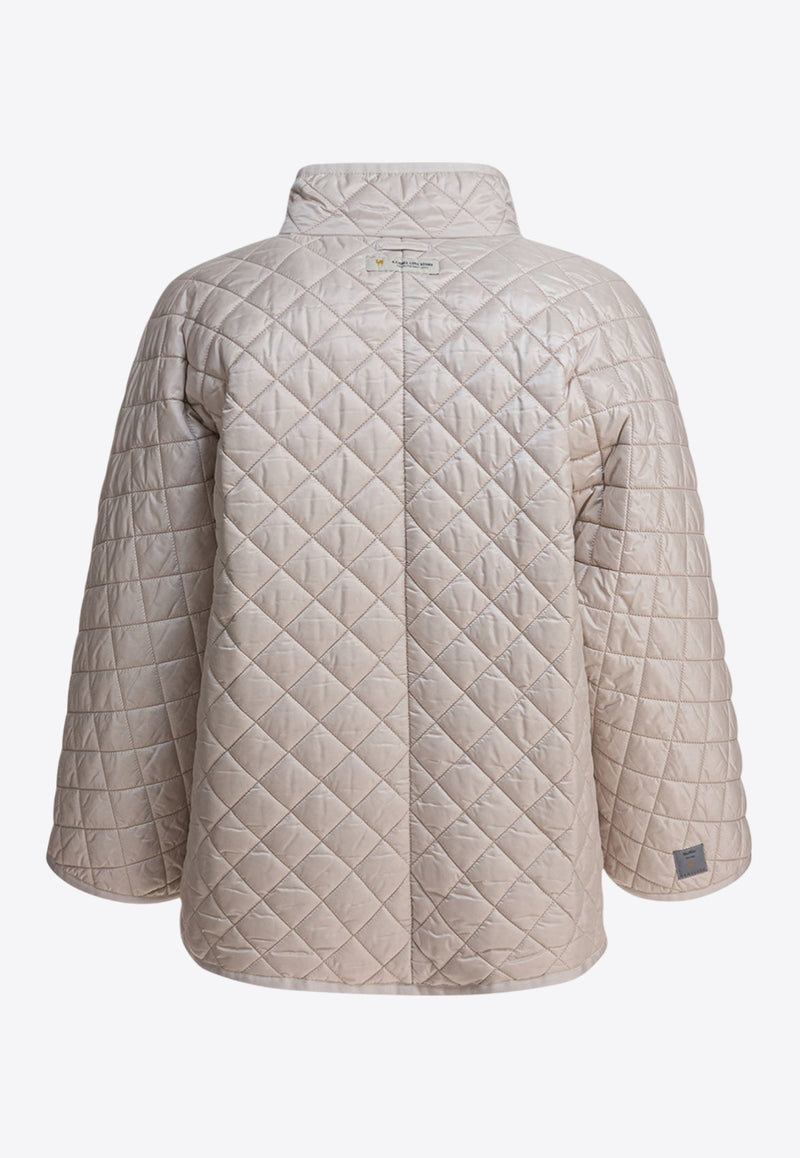 Max Mara The Cube Delfina Quilted Zip-Up Jacket Ivory 2529736034DELFINA028_82469