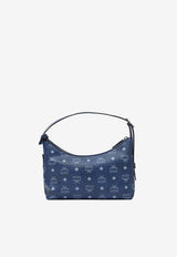 MCM Small Aren Monogram Shoulder Bag Blue MWHESTA01BLUE VISETOS_7b600fd5-94f3-4427-948a-b398c3a07fec