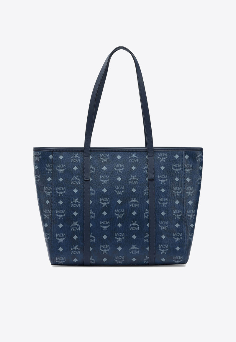 MCM Medium Toni Monogram Tote Bag Blue MWPFAMT07BLUE VISETOS_da0a4fb4-f715-4984-b747-ca6bc2d646fe