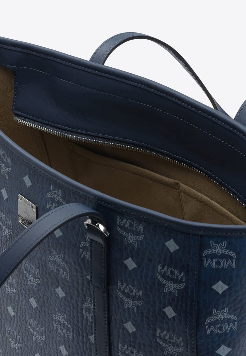 MCM Medium Toni Monogram Tote Bag Blue MWPFAMT07BLUE VISETOS_da0a4fb4-f715-4984-b747-ca6bc2d646fe
