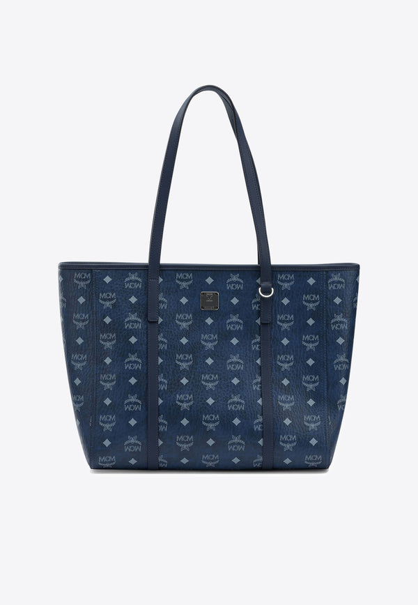 MCM Medium Toni Monogram Tote Bag Blue MWPFAMT07BLUE VISETOS_da0a4fb4-f715-4984-b747-ca6bc2d646fe