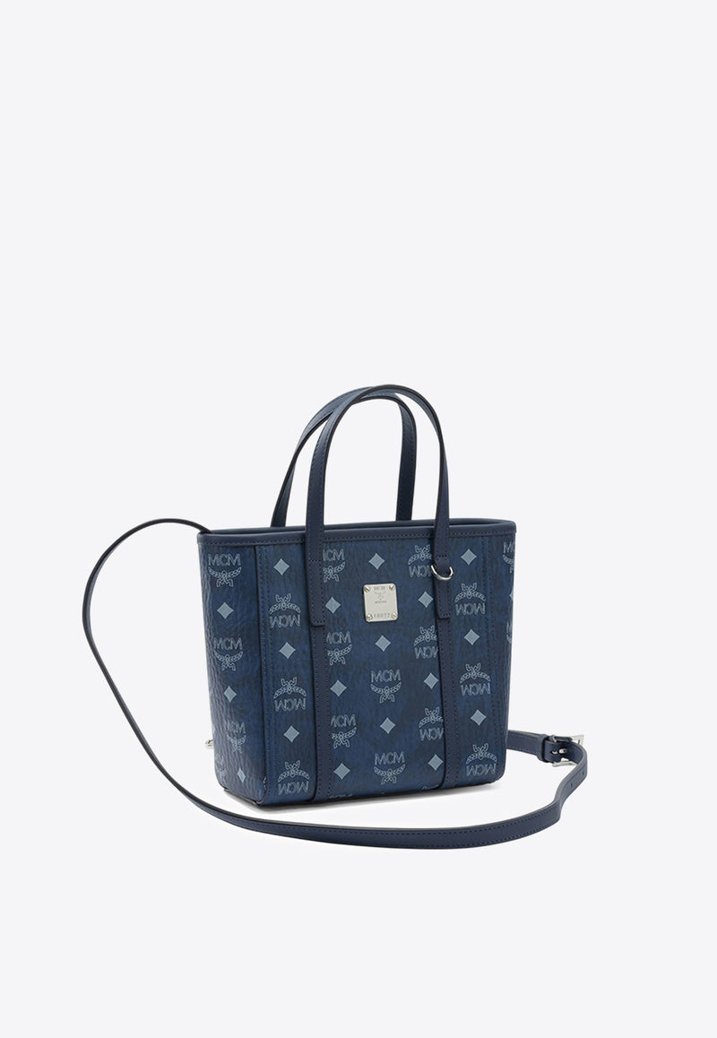 MCM Mini Toni Monogram Tote Bag
 Blue MWPFAMT08BLUE VISETOS_eb97e542-509c-4c4f-b2e7-04a24bddc599