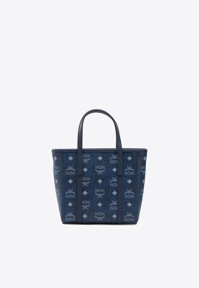 MCM Mini Toni Monogram Tote Bag
 Blue MWPFAMT08BLUE VISETOS_eb97e542-509c-4c4f-b2e7-04a24bddc599