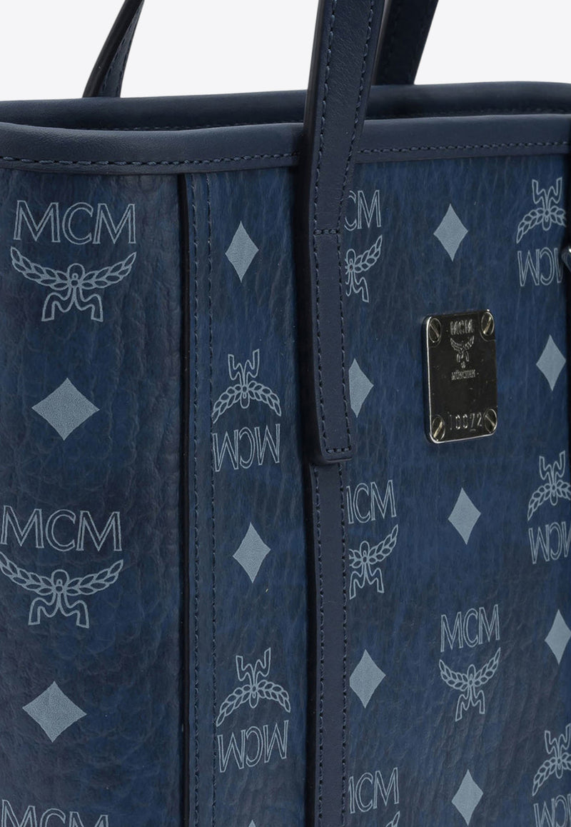 MCM Mini Toni Monogram Tote Bag
 Blue MWPFAMT08BLUE VISETOS_eb97e542-509c-4c4f-b2e7-04a24bddc599