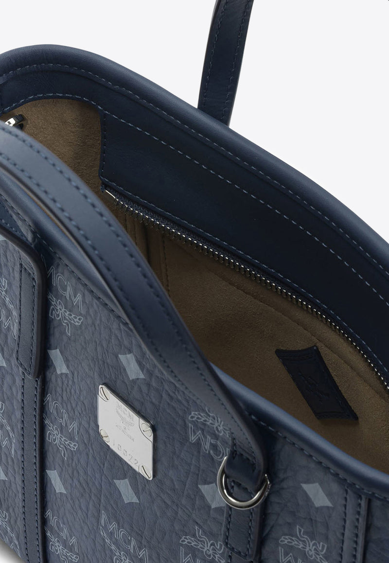 MCM Mini Toni Monogram Tote Bag
 Blue MWPFAMT08BLUE VISETOS_eb97e542-509c-4c4f-b2e7-04a24bddc599