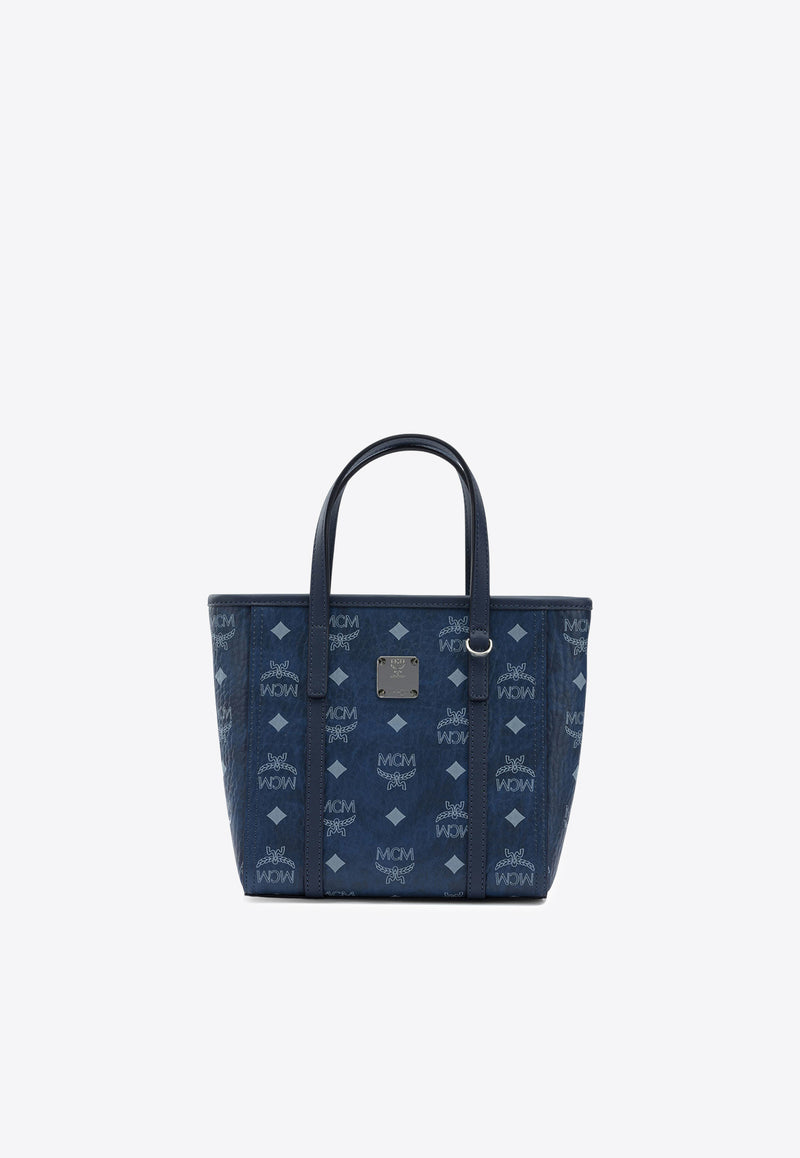 MCM Mini Toni Monogram Tote Bag
 Blue MWPFAMT08BLUE VISETOS_eb97e542-509c-4c4f-b2e7-04a24bddc599