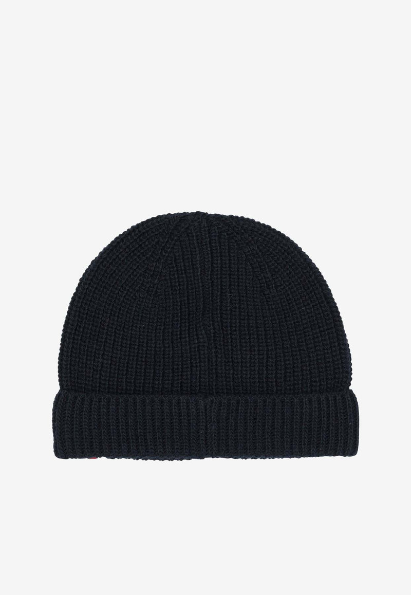 Moncler Kids Boys Logo Beanie Blue 3B00013-BM1241742_76b1e1d8-8a90-4dfa-bb0b-0b46cdabd551