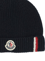 Moncler Kids Boys Logo Beanie Blue 3B00013-BM1241742_76b1e1d8-8a90-4dfa-bb0b-0b46cdabd551