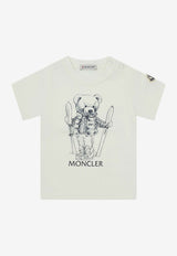 Moncler Enfant Baby Logo-Printed Crewneck T-shirt White