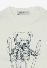 Moncler Enfant Baby Logo-Printed Crewneck T-shirt White