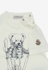 Moncler Enfant Baby Logo-Printed Crewneck T-shirt White