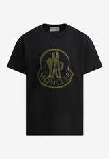 Moncler Kids Boys Printed Logo T-shirt Black 8C0002689AFV999_000ba2db-b239-486b-a2b9-1d768a81f8b8