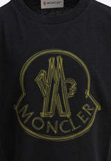 Moncler Kids Boys Printed Logo T-shirt Black 8C0002689AFV999_000ba2db-b239-486b-a2b9-1d768a81f8b8
