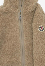 Moncler Kids Babies Zip-Up Fleece Jacket Beige 8G00001-89A3X239_751f3ab5-72d4-431a-8593-4fe6647d56d0