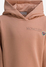 Moncler Enfant Boys Logo-Printed Hooded Sweatshirt Pink