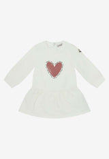 Moncler Enfant Girls Logo-Printed Dress White