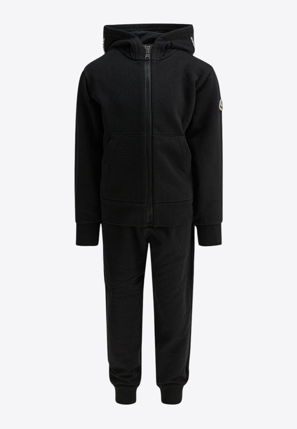 Moncler Kids Boys Logo Patch Tracksuit Black 8M00008-899PS999_7edd8e4d-427d-4a93-93ea-0b9ae3ebaf97