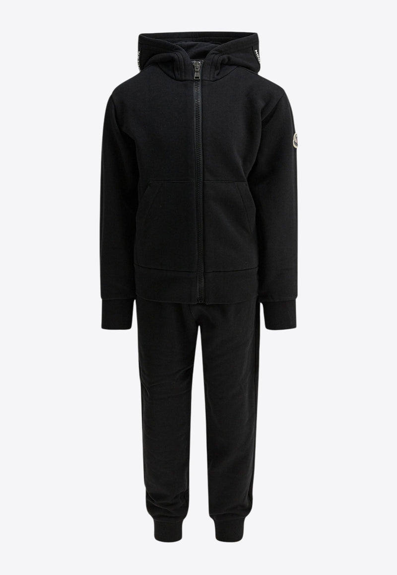 Moncler Kids Boys Logo Patch Tracksuit Black 8M00008-899PS999_7edd8e4d-427d-4a93-93ea-0b9ae3ebaf97