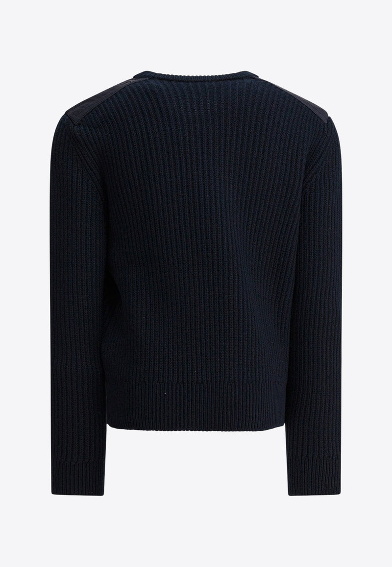 Moncler Kids Boys Logo Patch Sweater Blue 9C00010-M1241742_4bf8c9c1-376d-43a6-a5eb-26b9ff14706d