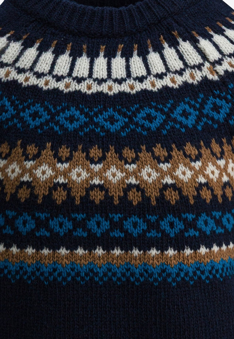 Moncler Kids Boys Patterned Wool Sweater Multicolor 9C00011-M1115778_2843a347-fd73-4904-88af-f7cb2ffaded4