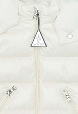 Moncler Enfant Baby Boy Logo-Patched Zip-Up Jacket White