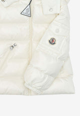 Moncler Enfant Baby Boy Logo-Patched Zip-Up Jacket White