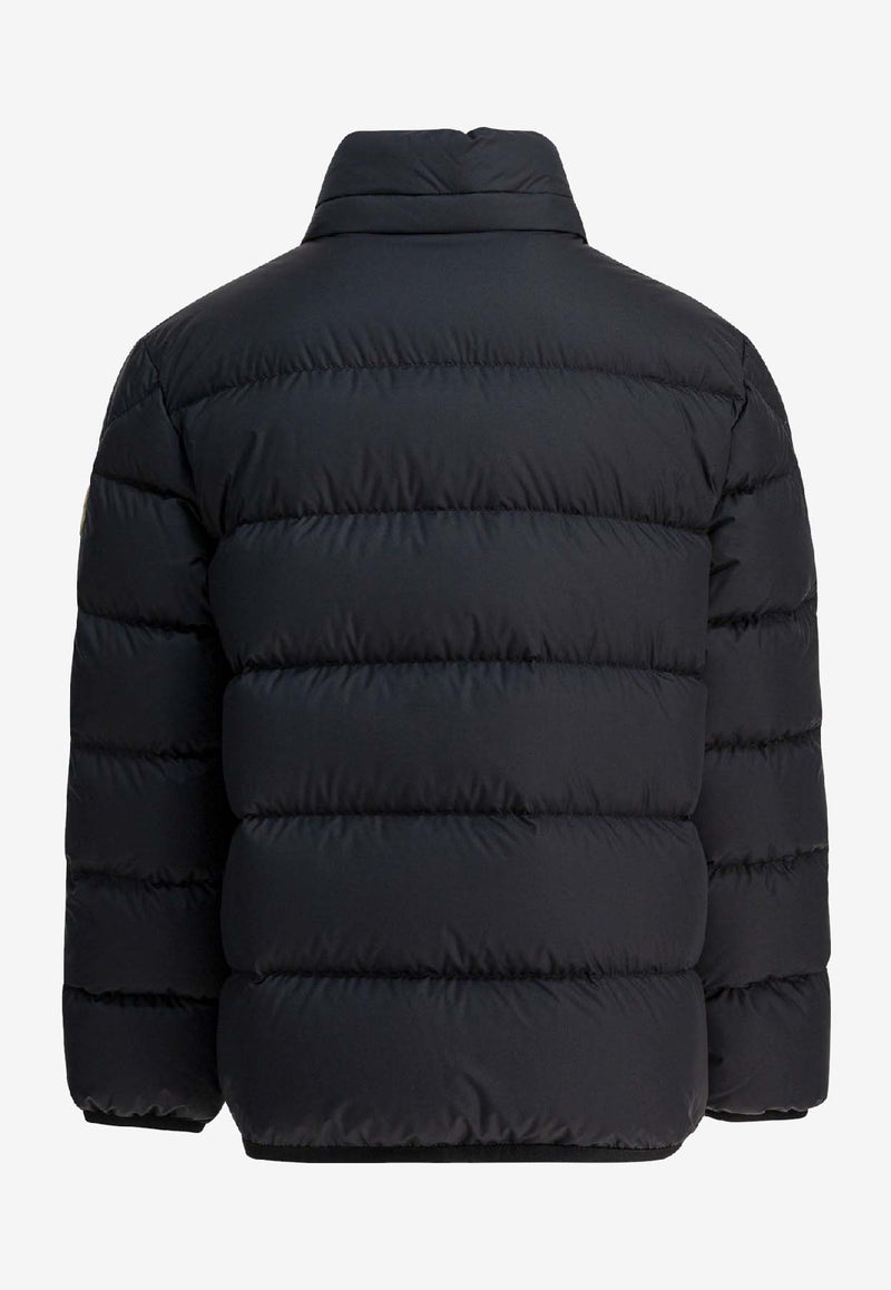 Moncler Kids Boys Logo Print Down Jacket Black BAJAN1A00026-597X2999_88f90f7c-7faf-405b-8aef-148e63dc58a6
