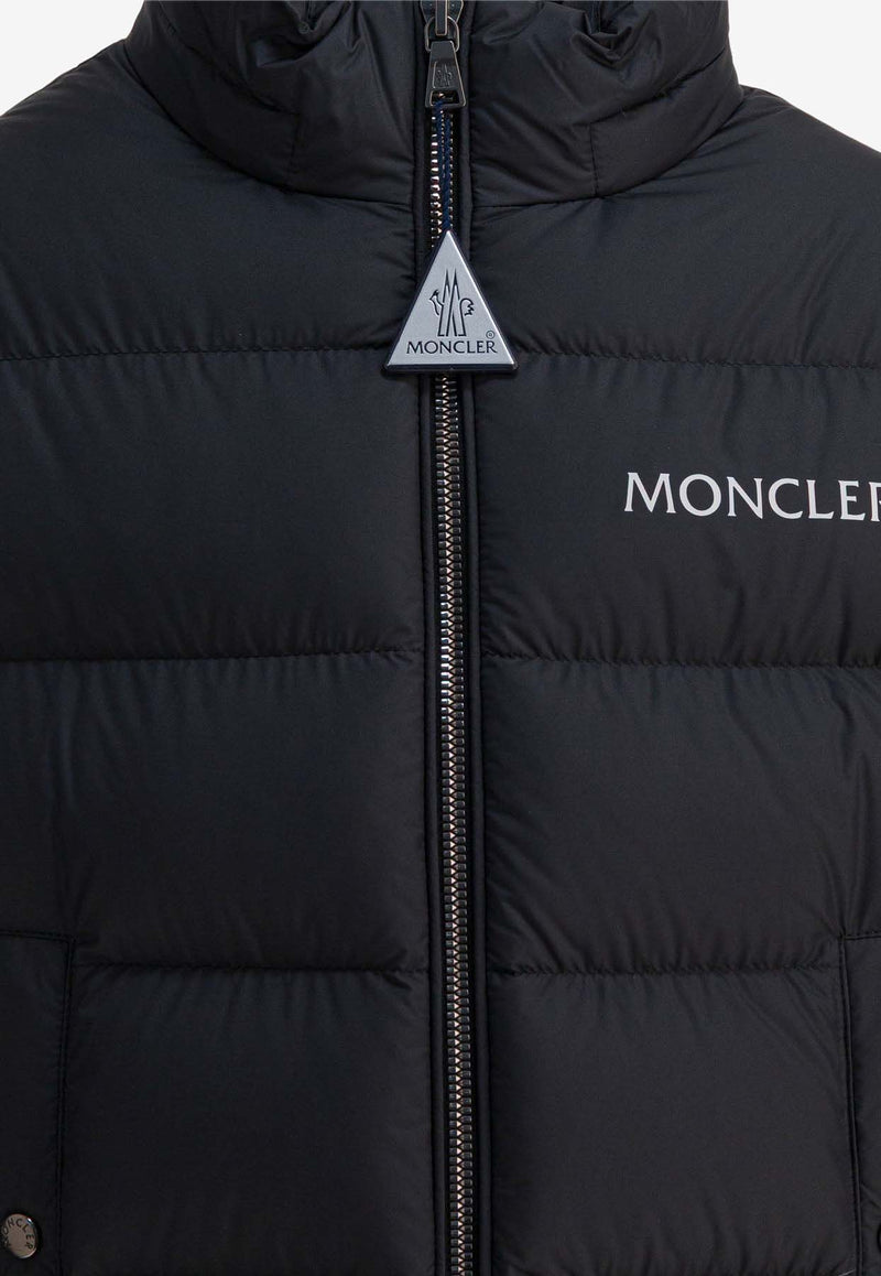 Moncler Kids Boys Logo Print Down Jacket Black BAJAN1A00026-597X2999_88f90f7c-7faf-405b-8aef-148e63dc58a6