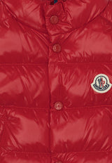 Moncler Enfant Baby Girls Logo-Patched Vest Red