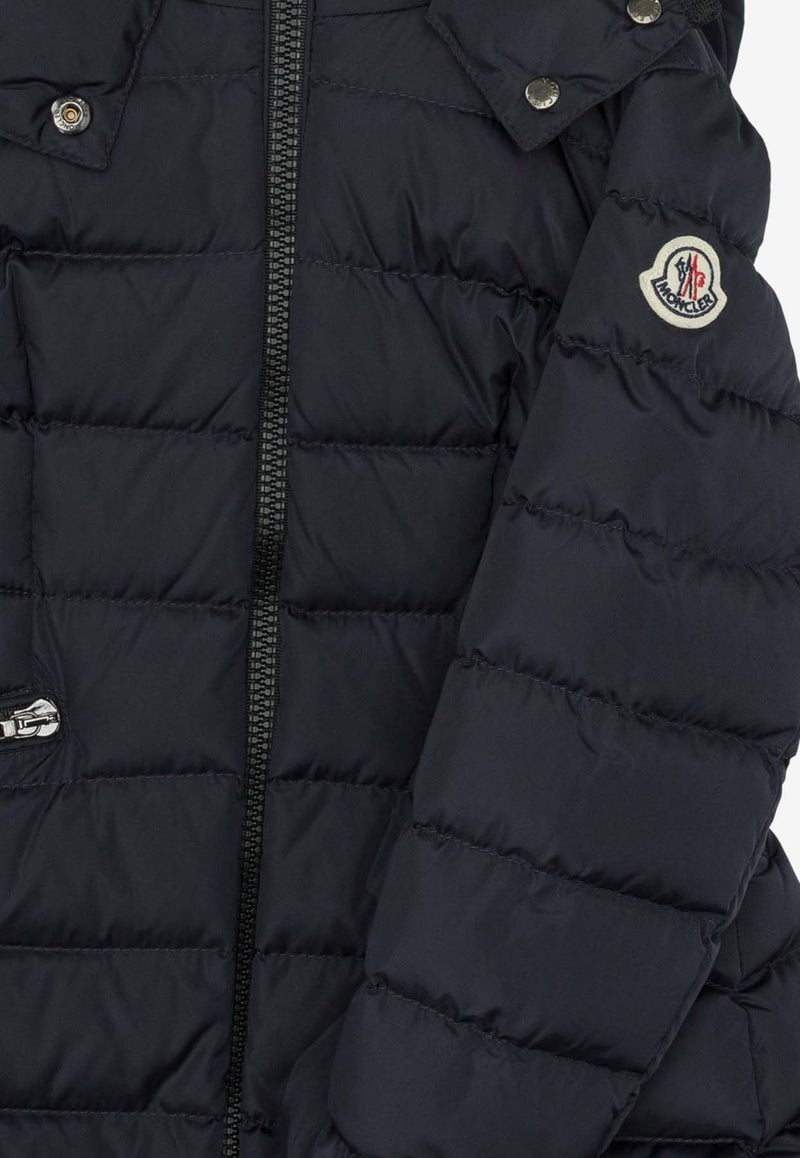Moncler Kids Boys Logo Patch Down Parka Blue CHARPAL1C50210-54155778_a15b7172-3483-47e8-b62d-6a408317bbbc