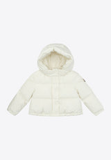 Moncler Enfant Baby Girls Logo-Patched Jacket White