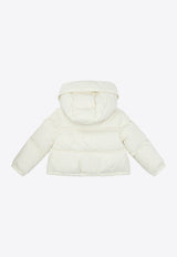 Moncler Enfant Baby Girls Logo-Patched Jacket White