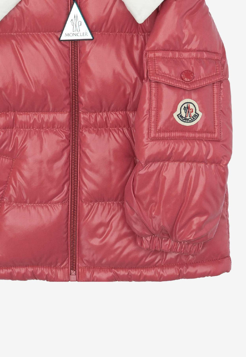 Moncler Kids Babies Logo Patch Down Jacket Pink MAIRE-B1A00033-597Z8559_0c9cae94-6c29-45a1-8ef7-6a928bb80d18