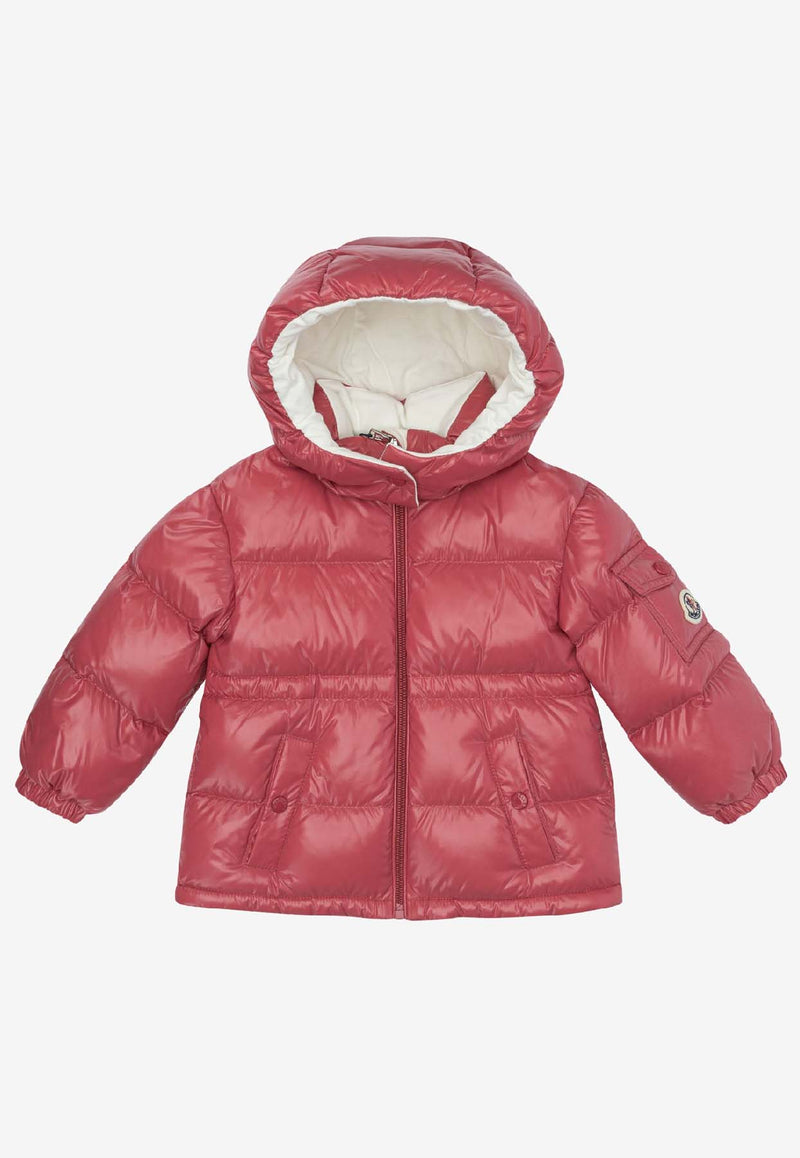 Moncler Kids Babies Logo Patch Down Jacket Pink MAIRE-B1A00033-597Z8559_0c9cae94-6c29-45a1-8ef7-6a928bb80d18