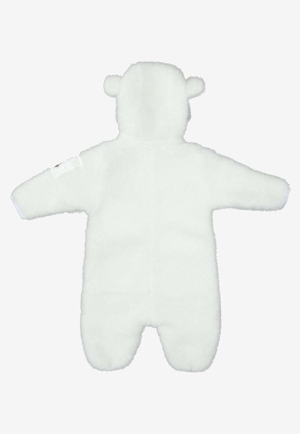 Moncler Kids Babies Logo Patched Zip-Up Onesie White ROMPER8L00009-89A3X032_3877c2b9-ca7a-428c-b798-ca09e0e48a2f