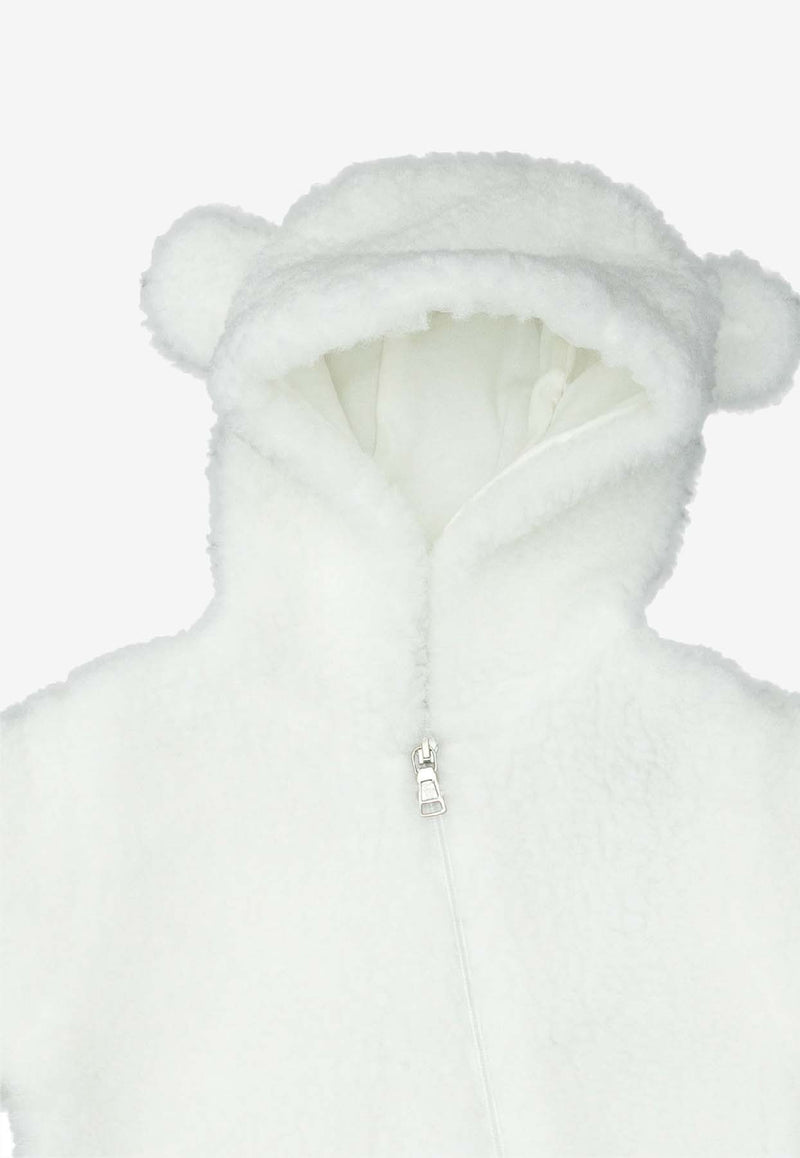 Moncler Kids Babies Logo Patched Zip-Up Onesie White ROMPER8L00009-89A3X032_3877c2b9-ca7a-428c-b798-ca09e0e48a2f