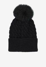 Moncler Grenoble Cable Knit Wool Pompom Beanie Black 3B00012-0402A999_d1265146-9333-4999-8c3c-0886dd6a3e93